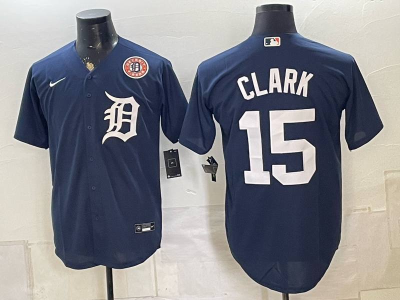 Men Detroit Tigers #15 Clark blue Nike 2026 MLB Jersey 080112->detroit tigers->MLB Jersey
